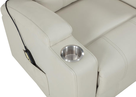 Armstrong Ivory Upholstered Power Lift Massage Recliner by Coaster at Eve Furniture