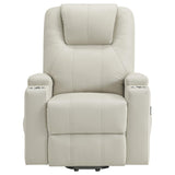 Armstrong Ivory Upholstered Power Lift Massage Recliner by Coaster at Eve Furniture