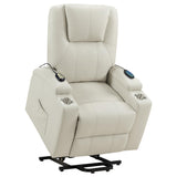 Armstrong Ivory Upholstered Power Lift Massage Recliner by Coaster at Eve Furniture