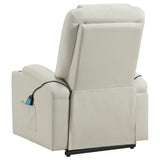 Armstrong Ivory Upholstered Power Lift Massage Recliner by Coaster at Eve Furniture