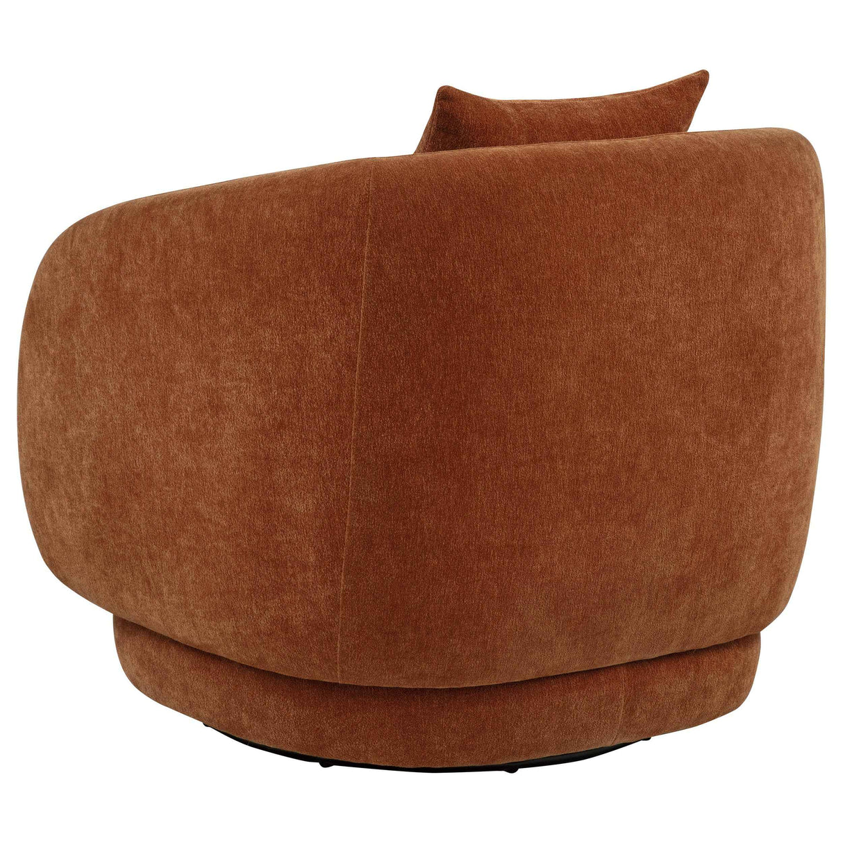 Arnaud Burnt Orange Chenille Upholstered Swivel Accent Chair by Coaster at Eve Furniture