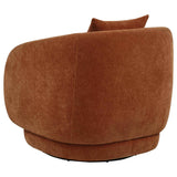 Arnaud Burnt Orange Chenille Upholstered Swivel Accent Chair by Coaster at Eve Furniture