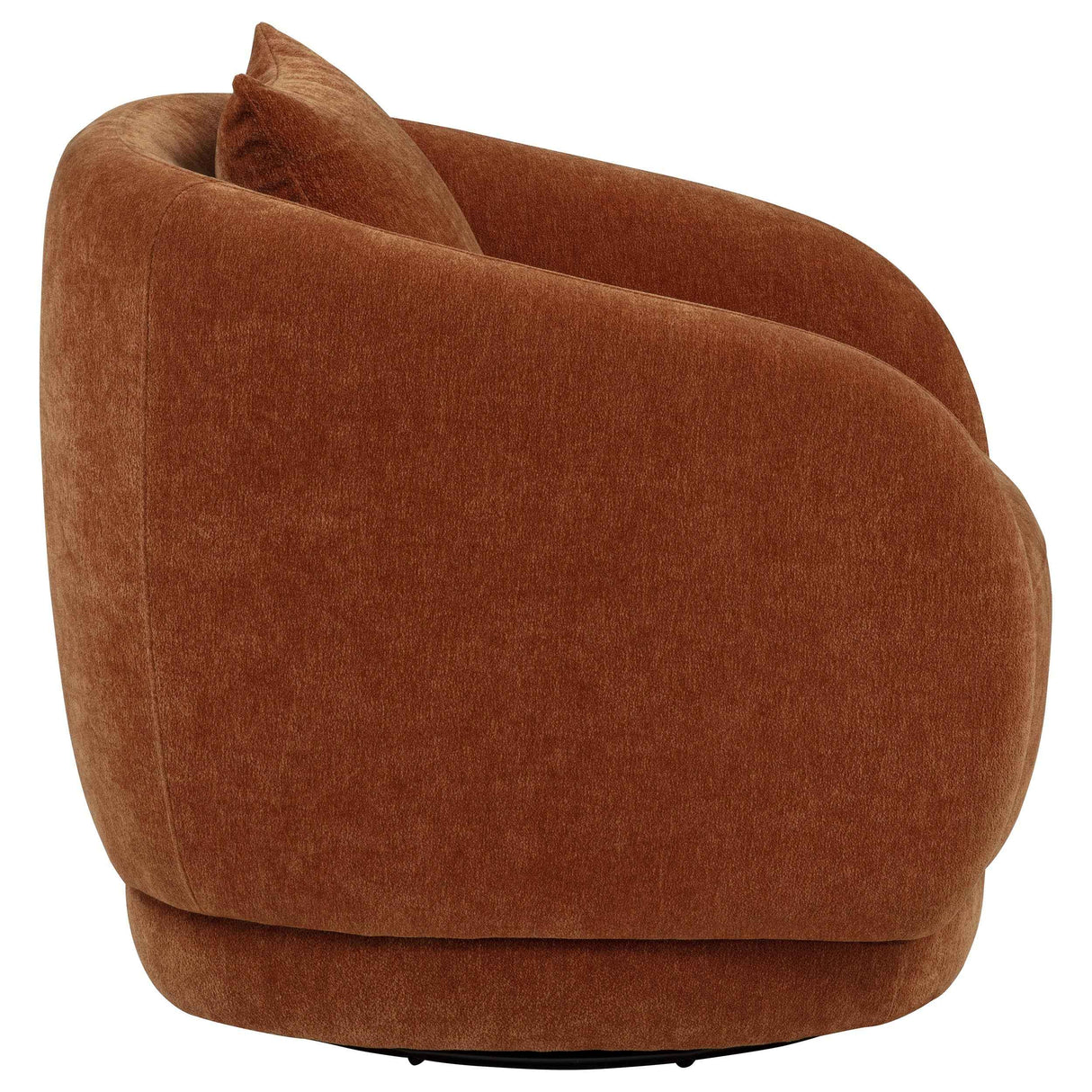 Arnaud Burnt Orange Chenille Upholstered Swivel Accent Chair by Coaster at Eve Furniture