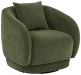 Arnaud Green Chenille Upholstered Swivel Accent Chair by Coaster at Eve Furniture