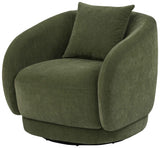 Arnaud Green Chenille Upholstered Swivel Accent Chair by Coaster at Eve Furniture