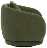 Arnaud Green Chenille Upholstered Swivel Accent Chair by Coaster at Eve Furniture