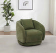 Arnaud Green Chenille Upholstered Swivel Accent Chair by Coaster at Eve Furniture