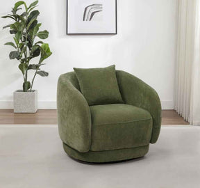 Arnaud Green Chenille Upholstered Swivel Accent Chair by Coaster at Eve Furniture