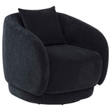 Arnaud Navy Chenille Upholstered Swivel Accent Chair by Coaster at Eve Furniture