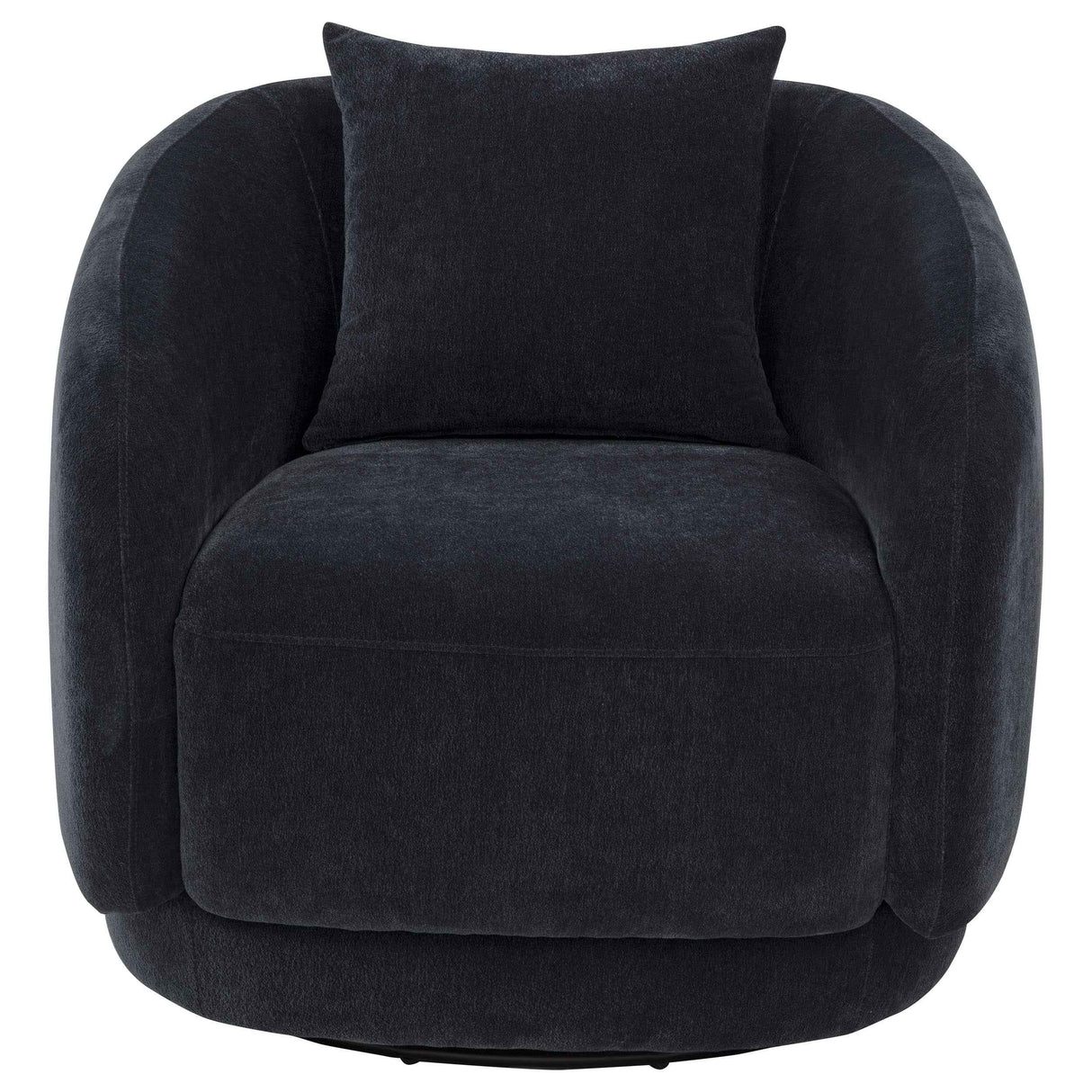 Arnaud Navy Chenille Upholstered Swivel Accent Chair by Coaster at Eve Furniture