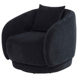 Arnaud Navy Chenille Upholstered Swivel Accent Chair by Coaster at Eve Furniture