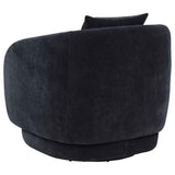 Arnaud Navy Chenille Upholstered Swivel Accent Chair by Coaster at Eve Furniture
