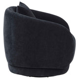 Arnaud Navy Chenille Upholstered Swivel Accent Chair by Coaster at Eve Furniture