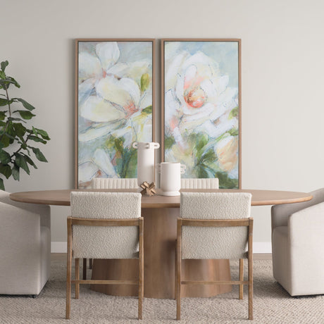 Aromatic Magnolia by Mercana Studio a Hand Embellished Textured Framed Canvas by Mercana at Eve Furniture
