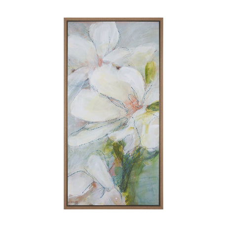 Aromatic Magnolia by Mercana Studio a Hand Embellished Textured Framed Canvas by Mercana at Eve Furniture