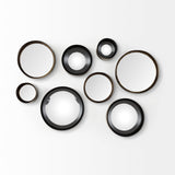 Aromaticum Set of 8 Brown Metal Mirrors by Mercana at Eve Furniture