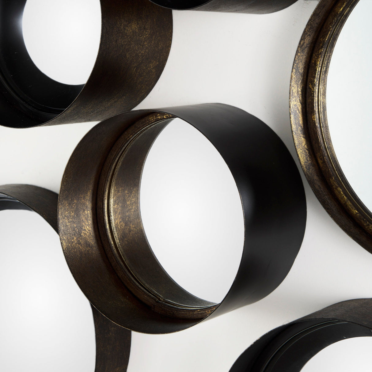 Aromaticum Set of 8 Brown Metal Mirrors by Mercana at Eve Furniture