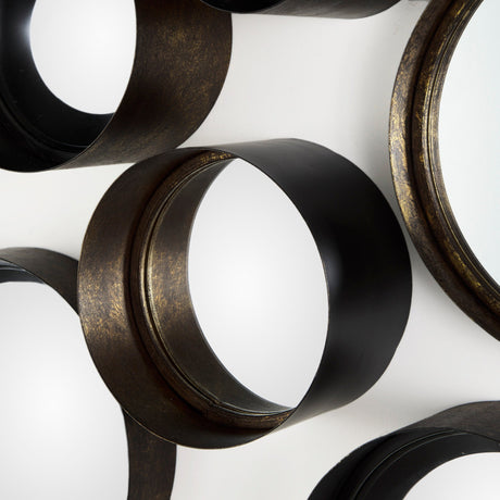 Aromaticum Set of 8 Brown Metal Mirrors by Mercana at Eve Furniture