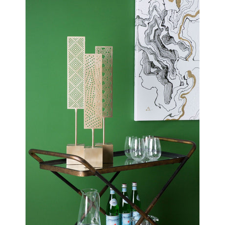 Arondale (Set of 3) Gold Cutout Decorative Objects by Mercana at Eve Furniture