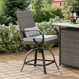 Arosa Black/Gray Counter Height Swivel Arm Chair by Furniture of America at Eve Furniture