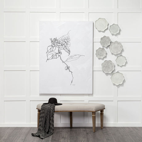 Arrangement I by Hiraki a Hand Embellished Textured Canvas by Mercana at Eve Furniture