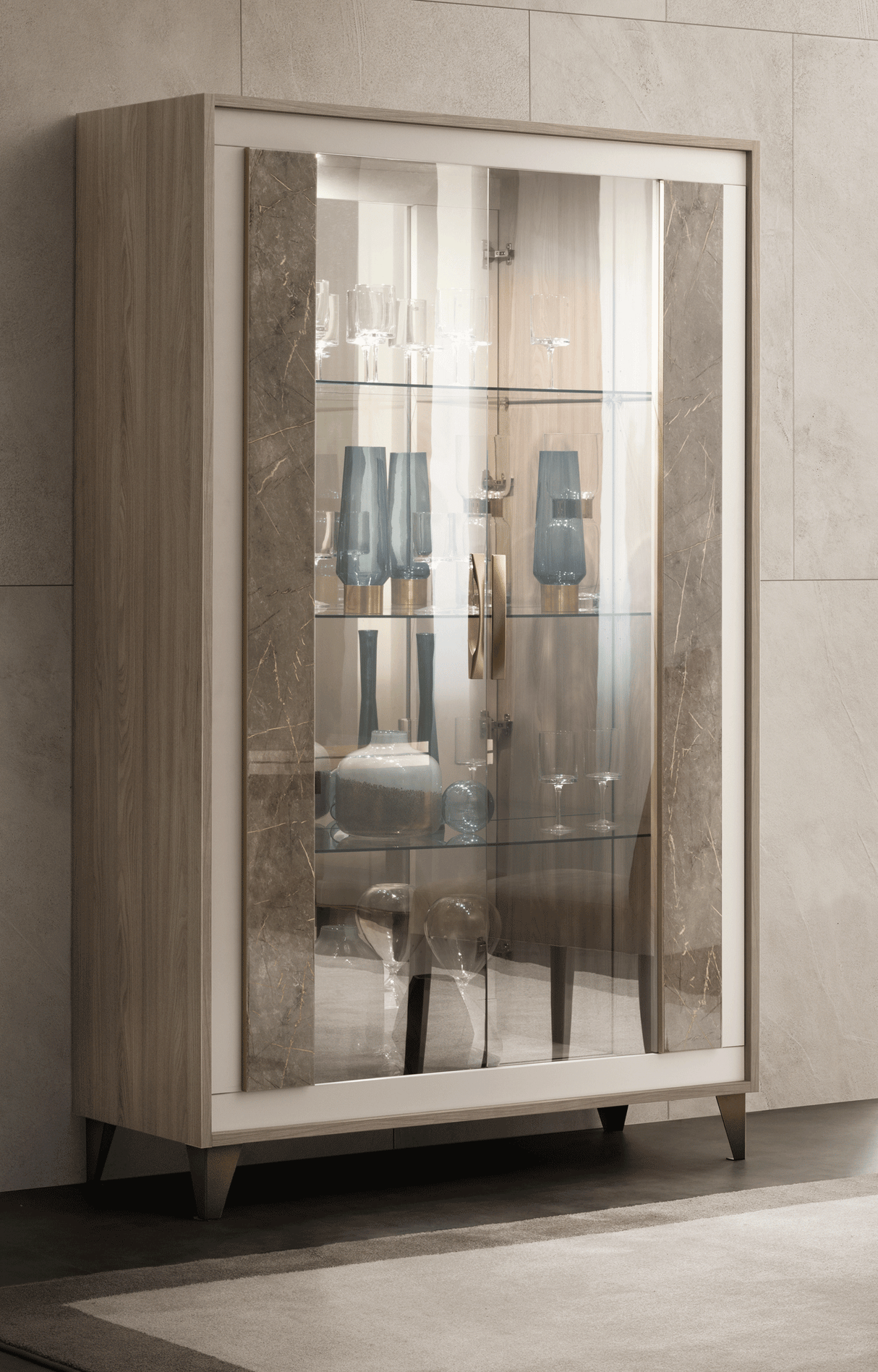 Arredo Ambra 2-Door Glass Cabinet