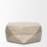 Arreto 36" Hexagonal Hinged Solid Wood Top and Base Coffee Table by Mercana at Eve Furniture