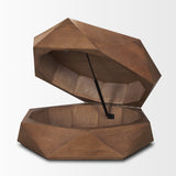 Arreto 36" Hexagonal Hinged Solid Wood Top and Base Coffee Table by Mercana at Eve Furniture
