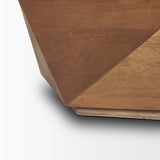 Arreto 36" Hexagonal Hinged Solid Wood Top and Base Coffee Table by Mercana at Eve Furniture