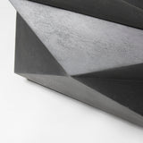 Arreto 48" Black Solid Wood Hexagonal Storage Coffee Table by Mercana at Eve Furniture
