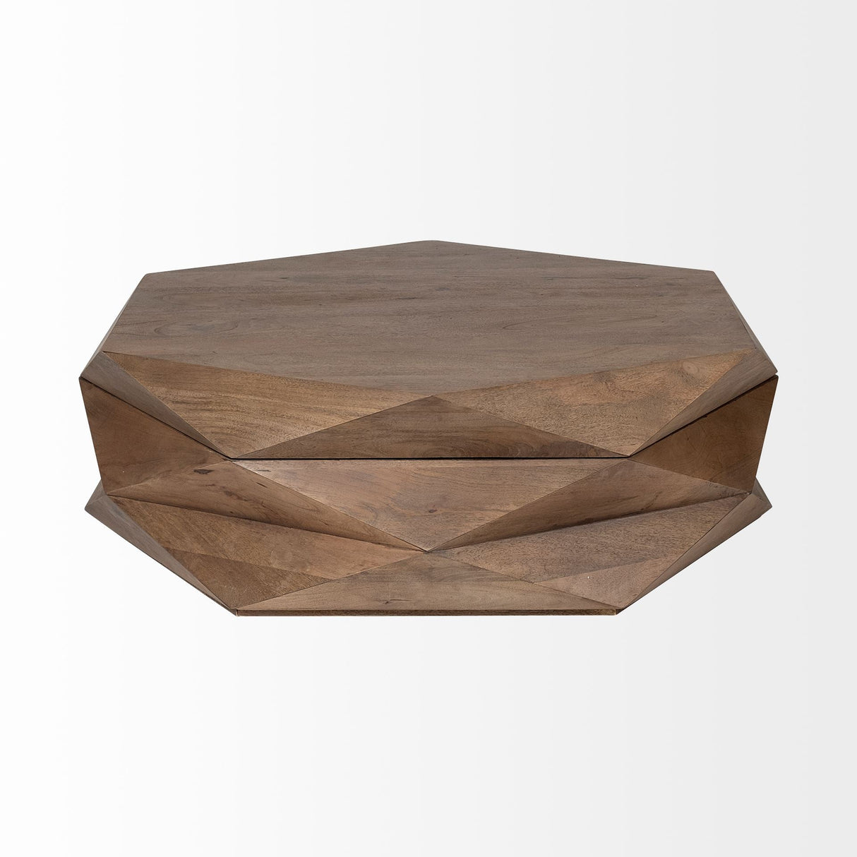 Arreto 48" Hexagonal Hinged Solid Wood Top and Base Coffee Table by Mercana at Eve Furniture