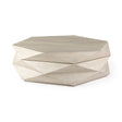 Arreto 48" Natural Solid Wood Hexagonal Storage Coffee Table by Mercana at Eve Furniture
