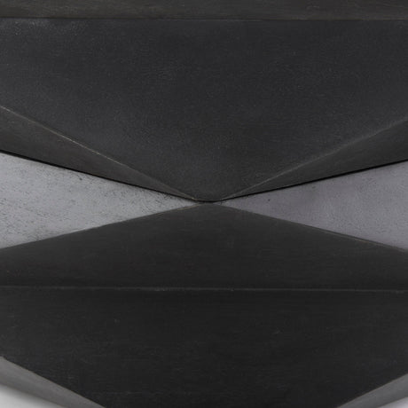 Arreto Black Solid Wood Hexagonal Storage Coffee Table by Mercana at Eve Furniture