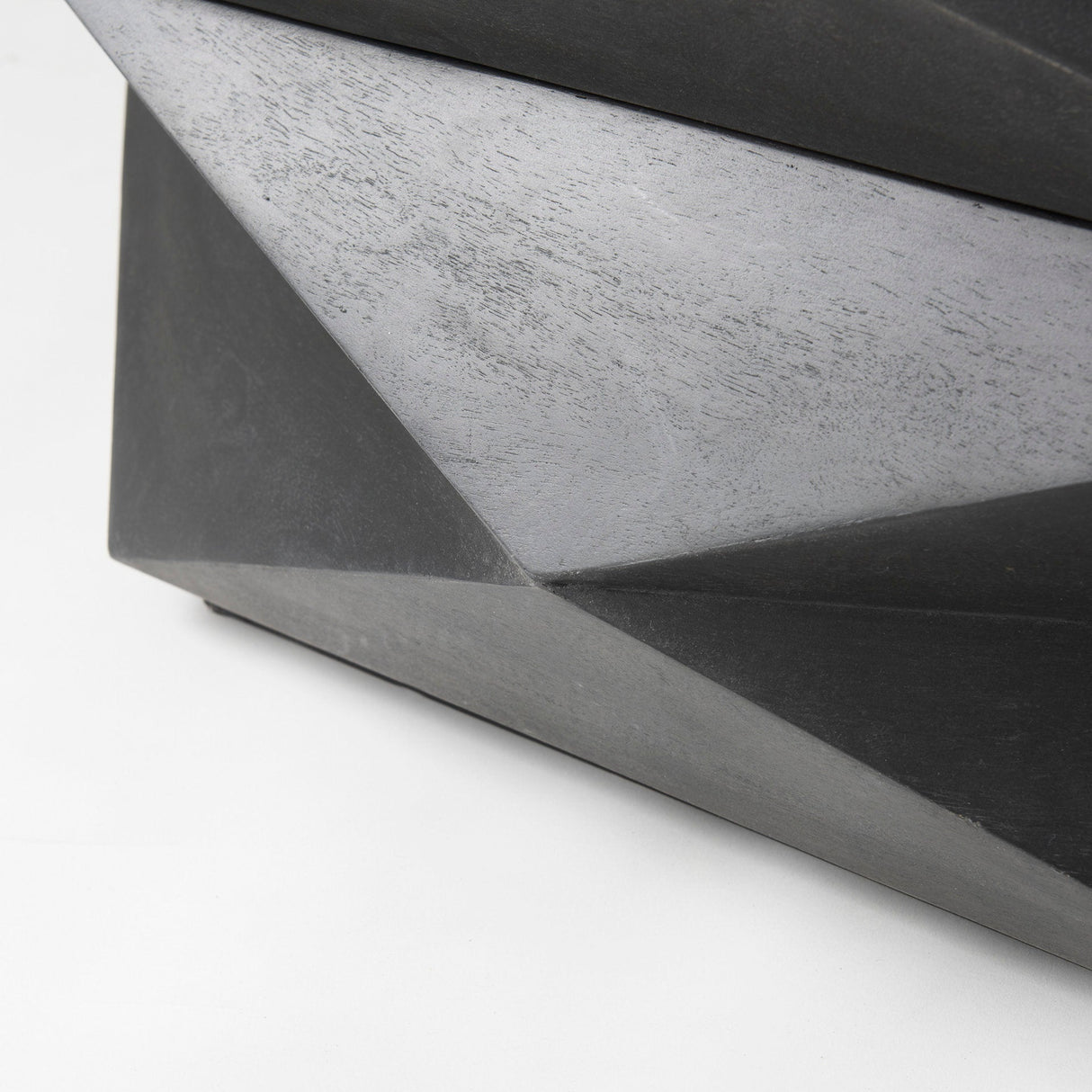 Arreto Black Solid Wood Hexagonal Storage Coffee Table by Mercana at Eve Furniture