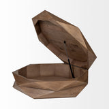 Arreto Hexagonal Hinged Solid Wood Top and Base Coffee Table by Mercana at Eve Furniture
