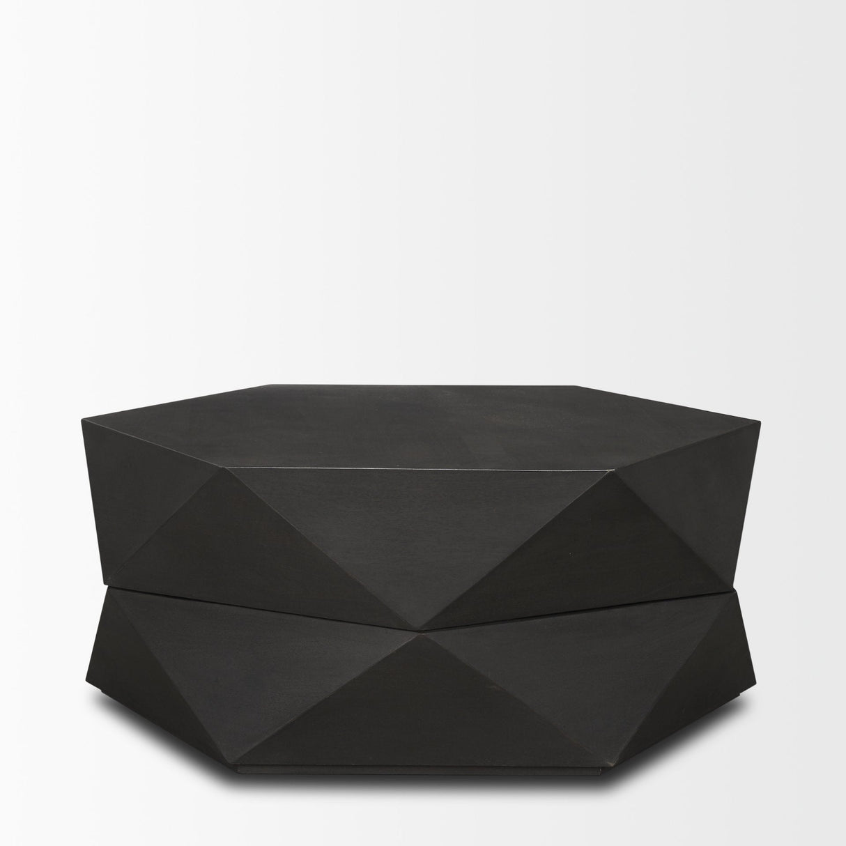 Arreto Hexagonal Hinged Solid Wood Top and Base Coffee Table by Mercana at Eve Furniture