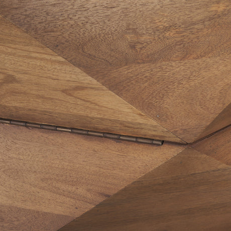 Arreto Hexagonal Hinged Solid Wood Top and Base Coffee Table by Mercana at Eve Furniture