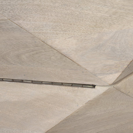 Arreto Hexagonal Hinged Solid Wood Top and Base Coffee Table by Mercana at Eve Furniture