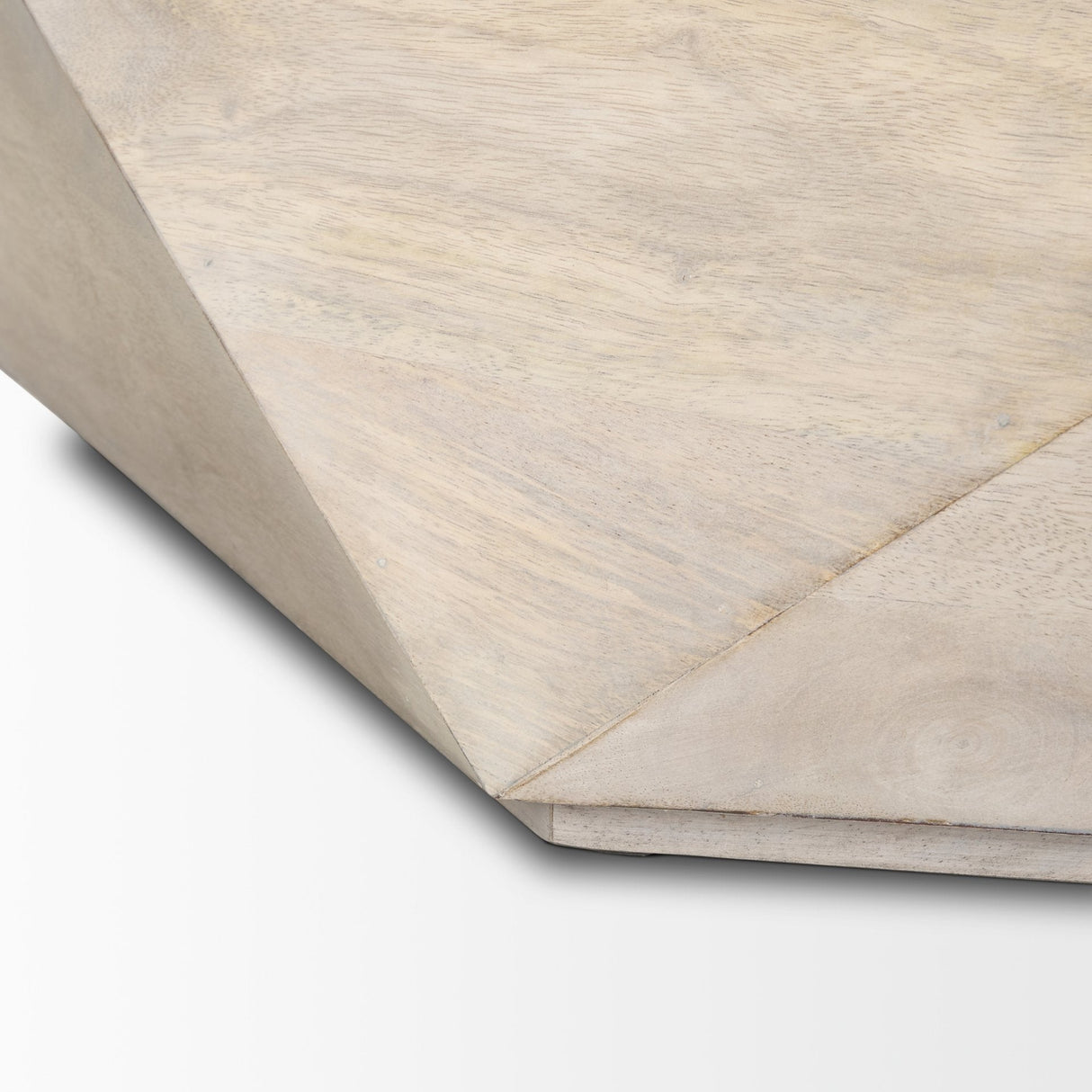 Arreto Hexagonal Hinged Solid Wood Top and Base Coffee Table by Mercana at Eve Furniture