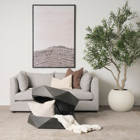 Arreto Hexagonal Hinged Solid Wood Top and Base Coffee Table by Mercana at Eve Furniture