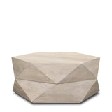 Arreto Hexagonal Hinged Solid Wood Top and Base Coffee Table by Mercana at Eve Furniture