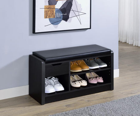 Arrington Black Storage Bench by Coaster at Eve Furniture