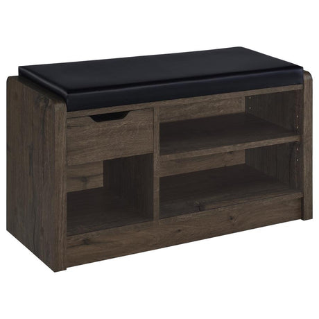 Arrington Smoked Oak Storage Bench by Coaster at Eve Furniture