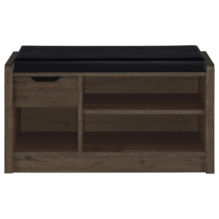 Arrington Smoked Oak Storage Bench by Coaster at Eve Furniture