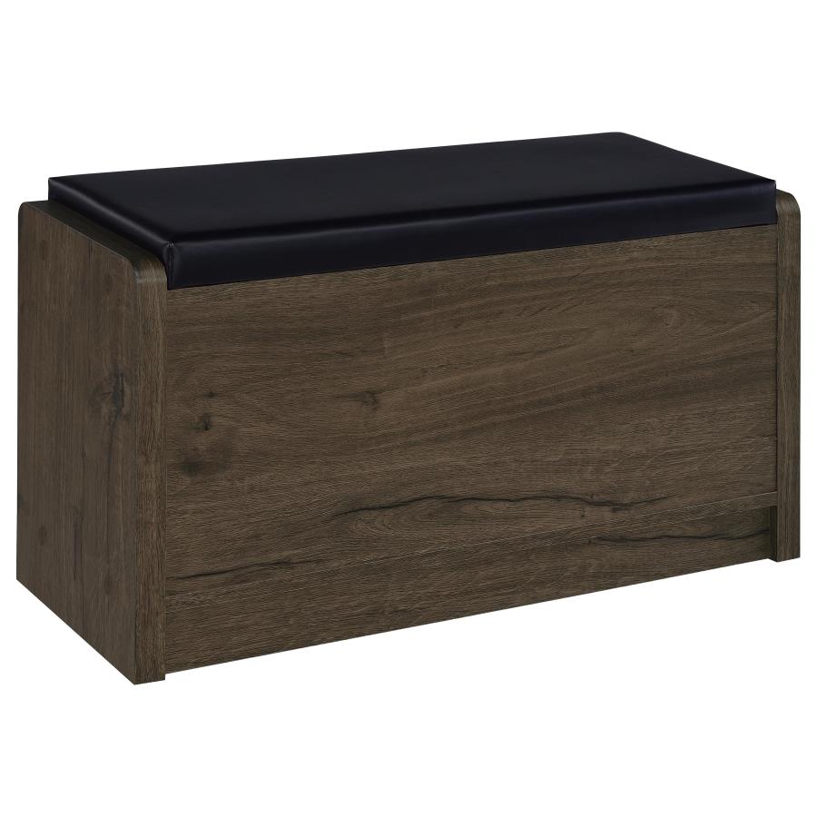 Arrington Smoked Oak Storage Bench by Coaster at Eve Furniture