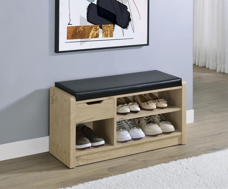 Arrington White Oak Storage Bench by Coaster at Eve Furniture