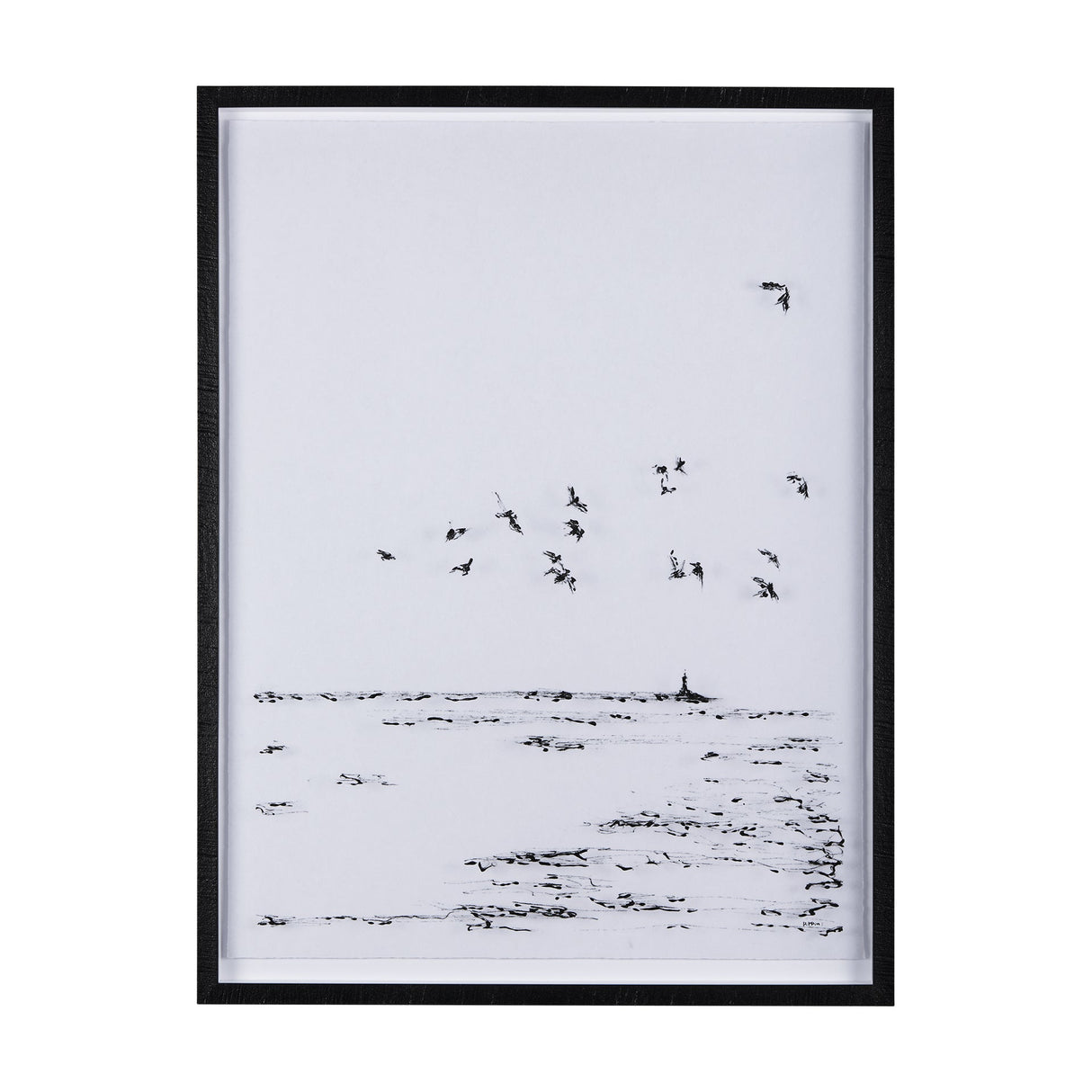 Arriving I by Mercana Studio a Hand Embellished Textured Framed Art Print Matted under Glass by Mercana at Eve Furniture