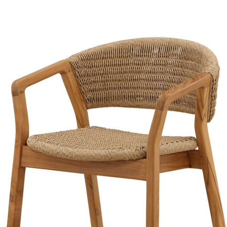 Arrow Outdoor Dining Chair, Natural by Dovetail at Eve Furniture