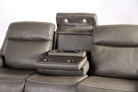Artemia Gray Power Reclining Sofa & Loveseat by Furniture of America at Eve Furniture
