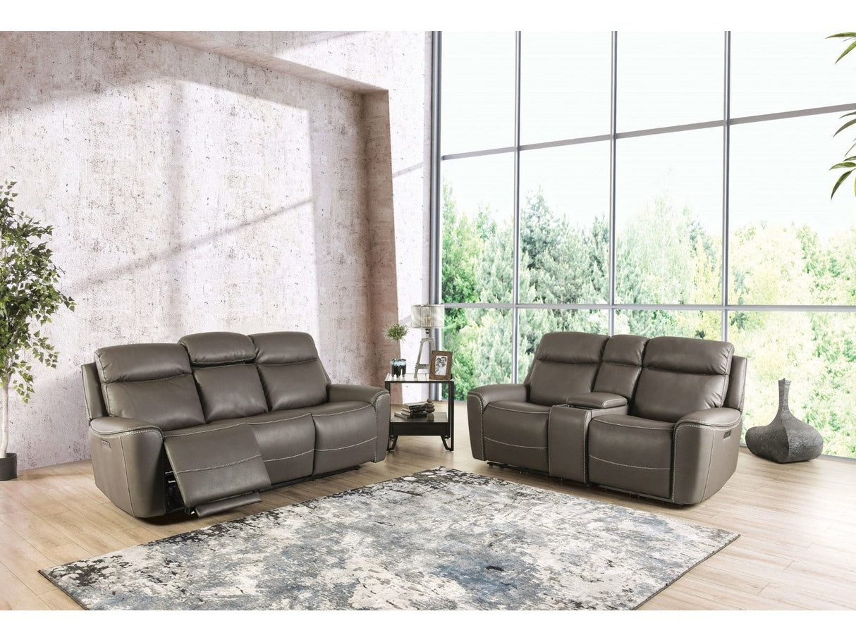 Artemia Gray Power Reclining Sofa & Loveseat by Furniture of America at Eve Furniture